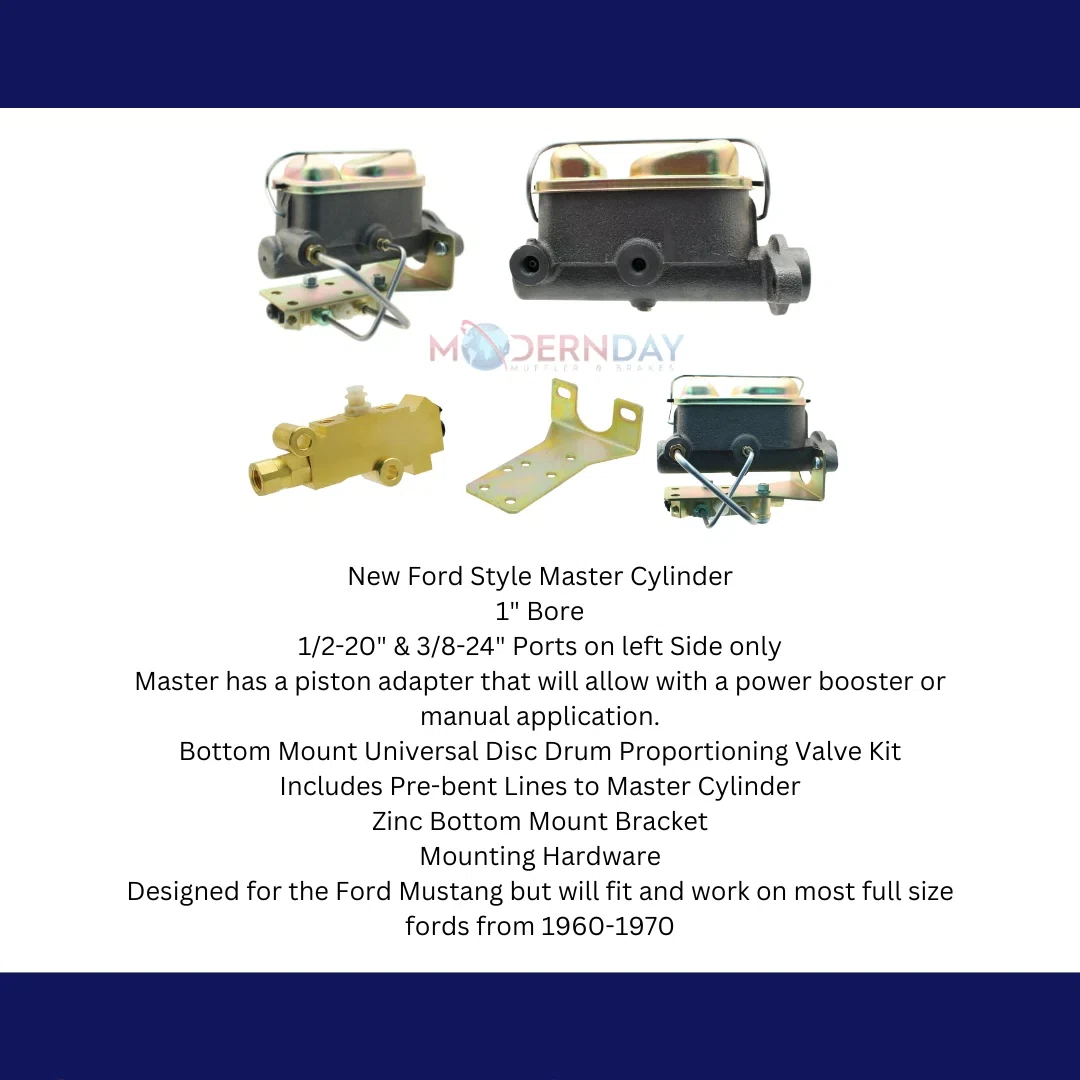 Universal Ford Style Mustang Master Cylinder Kit (Disc_Disc) MCK7161D
